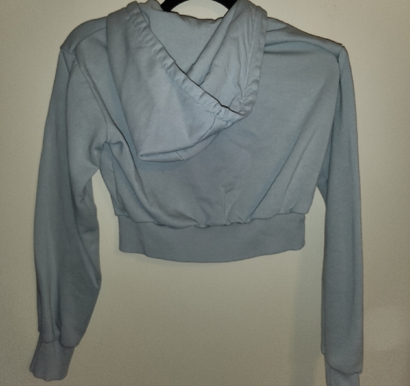 Divided Light Gray Cropped Hoodie - Picture 2 of 4